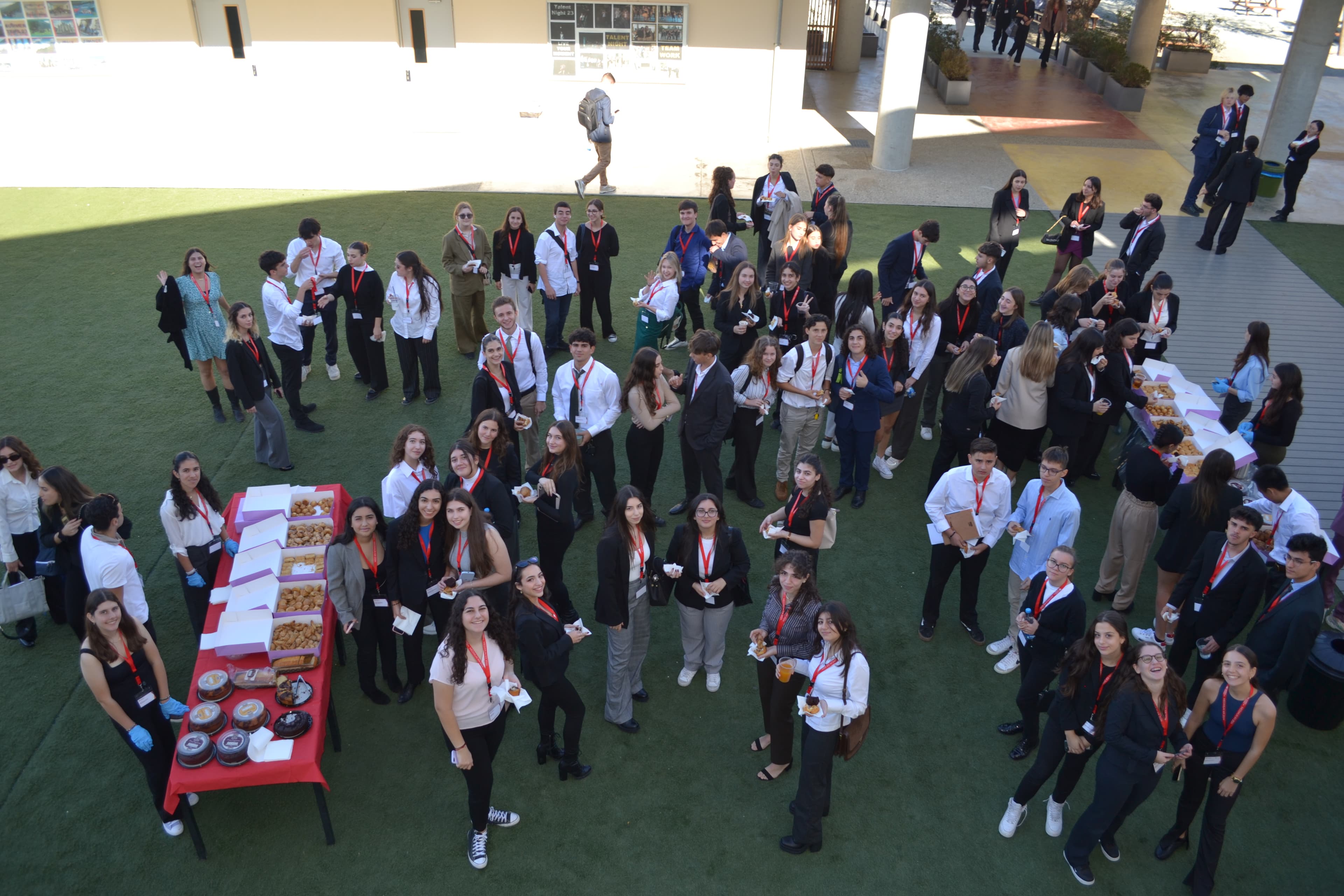 Delegates during break