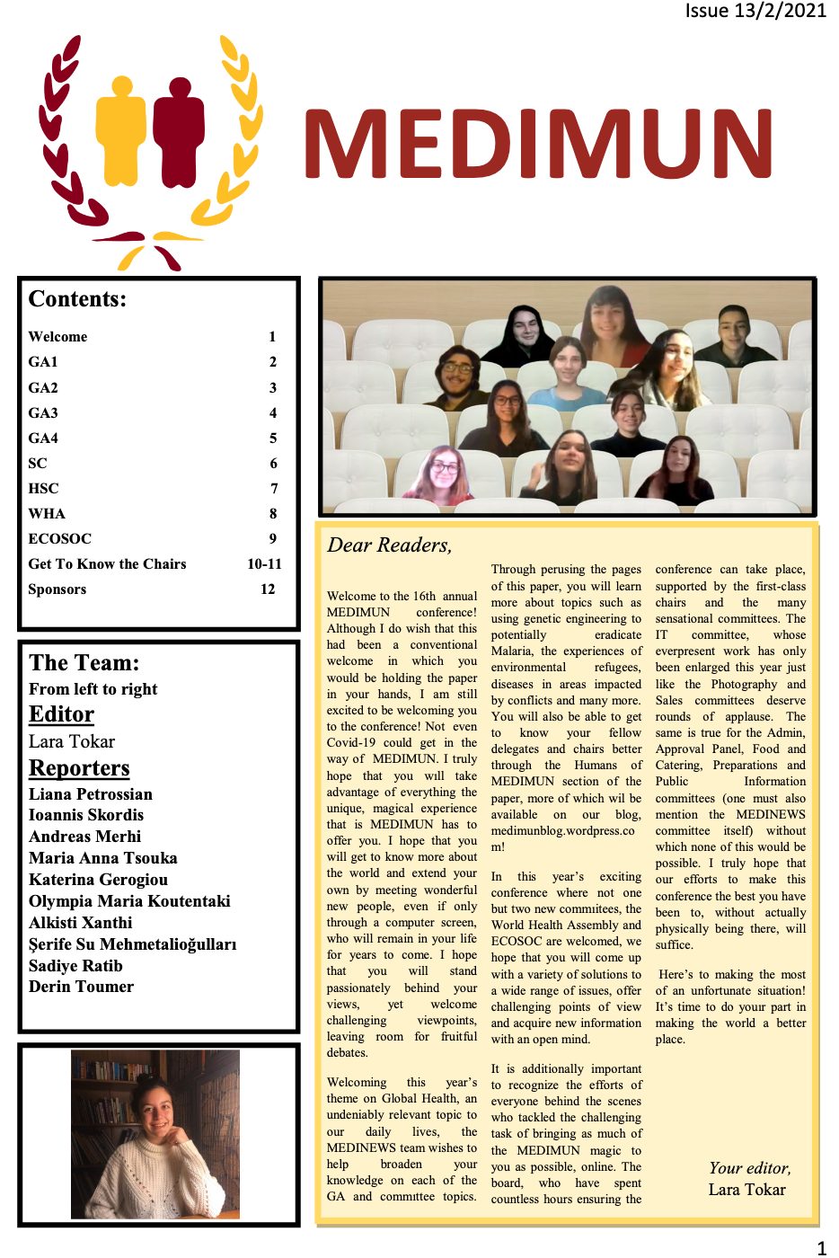 Conference Closing Issue — front page
