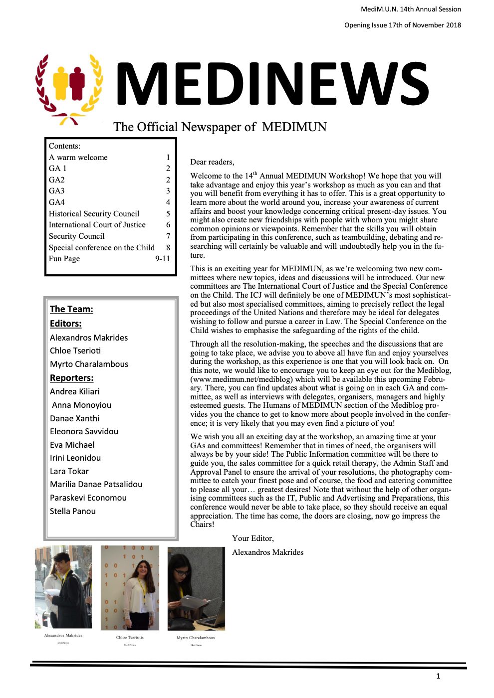 Workshop Issue — front page